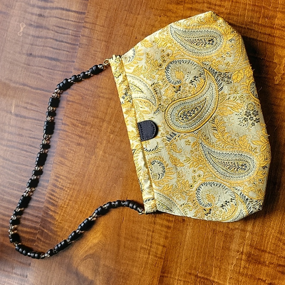 •RARE• PAINT THE LILY PAISLEY BROCADE HANDBAG
